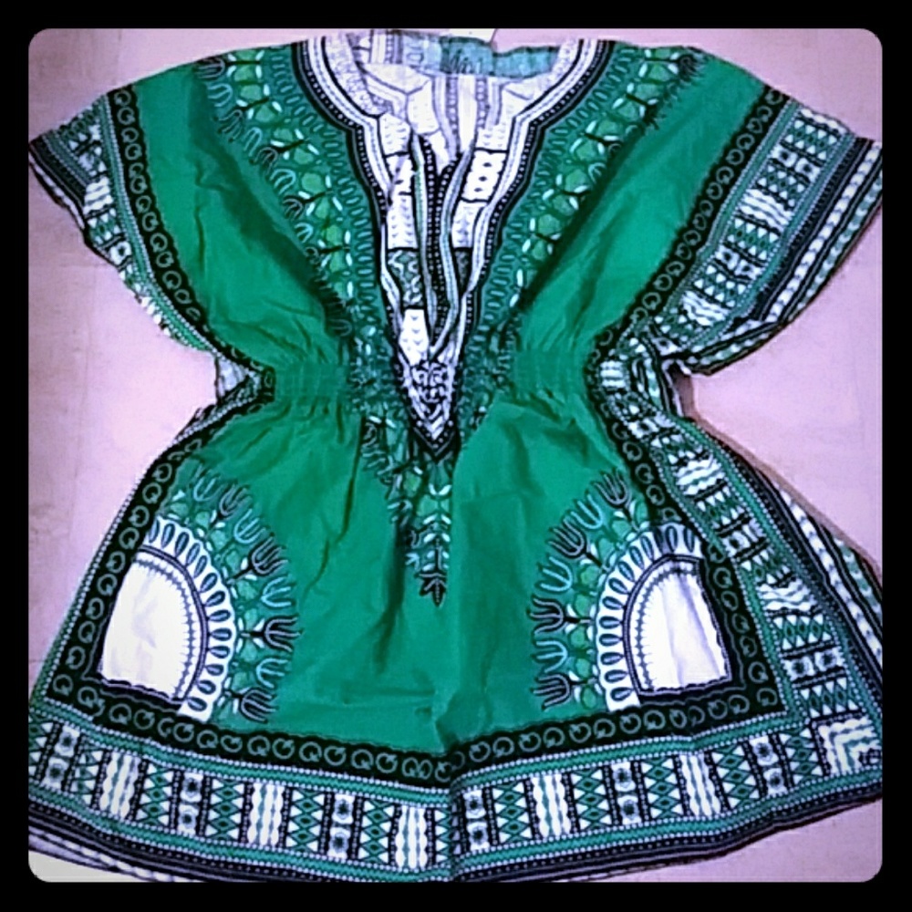 Women's green tribal shirt